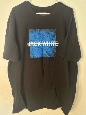 Jack White 2025 Tour T-Shirt XXL Black Blue Graphic Band Tee